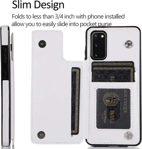 ZYZX Samsung Galaxy S10 Lite (2020) Cash Wallet Case, Galaxy M80S PU Leather Kickstand Card Holder Slots Case Double Clasp and Durable Shockproof Phone Cover for Samsung Galaxy A91 Pink-SK in Kuwait