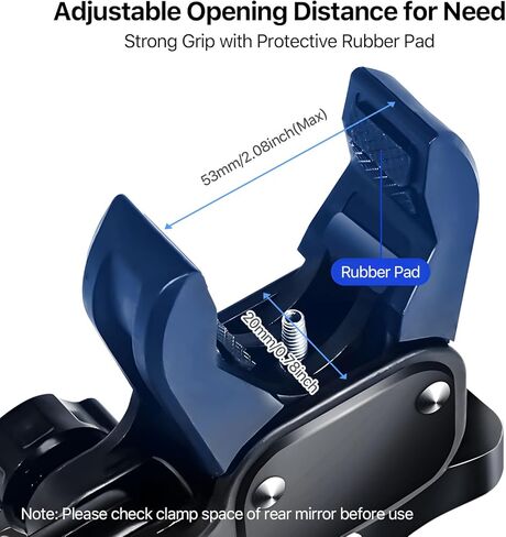 حامل هاتف بمرآة الرؤية الخلفية من SOOPII، مشبك هاتف قابل للدوران وقابل للسحب وتعديل متعدد الزوايا لهاتف lPhone15 وGalaxyS24 والمزيد من الأجهزة مقاس 4-7 بوصة in Kuwait