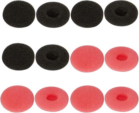Earbud Tips Foam Ear Tips Replacement Earbud Tips Earbud Replacement Tips Earbud Tip Ear Bud Replacement Pieces Silicone Compatible with Sennheiser MX500 Earphones Earbuds Black+Pink 6 Pairs in Saudi Arabia
