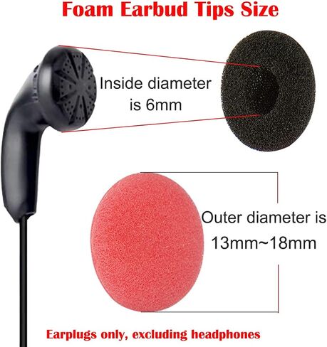 Earbud Tips Foam Ear Tips Replacement Earbud Tips Earbud Replacement Tips Earbud Tip Ear Bud Replacement Pieces Silicone Compatible with Sennheiser MX500 Earphones Earbuds Black+Pink 6 Pairs in Saudi Arabia