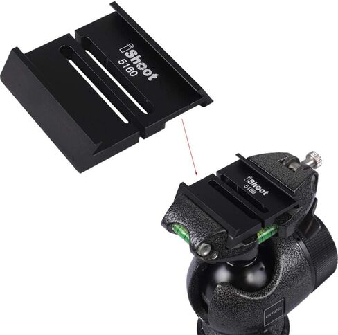 iShoot كاميرا الإفراج السريع لوحة محول المشبك محول متوافق مع GITZO GS5160CDT، يمكن تحويل لوحة الإفراج السريع من 39 مم Arca-Swiss تناسب إلى 50 مم GITZO ترايبود الرأس المشبك in Kuwait