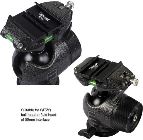 iShoot كاميرا الإفراج السريع لوحة محول المشبك محول متوافق مع GITZO GS5160CDT، يمكن تحويل لوحة الإفراج السريع من 39 مم Arca-Swiss تناسب إلى 50 مم GITZO ترايبود الرأس المشبك in Kuwait