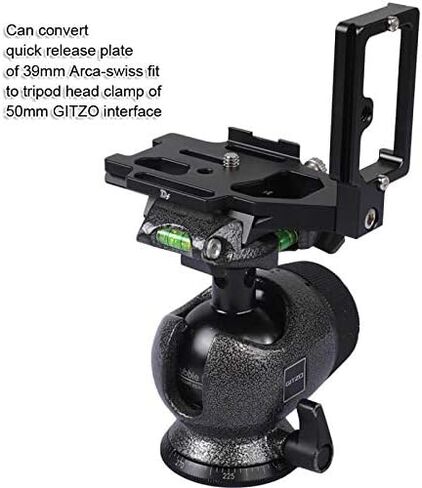 iShoot كاميرا الإفراج السريع لوحة محول المشبك محول متوافق مع GITZO GS5160CDT، يمكن تحويل لوحة الإفراج السريع من 39 مم Arca-Swiss تناسب إلى 50 مم GITZO ترايبود الرأس المشبك in Kuwait