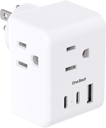Multi Plug Outlet Extender, Power Strip Non Surge Protector Electric Outlet Splitter with 3 USB Wall Charger (1 USB C), Multiple Outlet Expander for Cruise, Dorm, Travel, Home, Office in Kuwait
