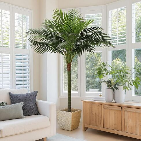 Palm Tree Artificial Tropical Plant 5FT Tall Faux Plants Indoor Fake Floor Plants Decorative Palm Tree House Plants Large Office Plant Artificial Palm Trees for Home Decor… in Kuwait