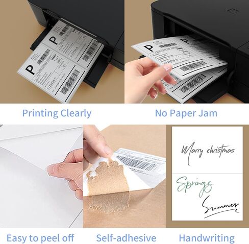 Full Sheet Shipping Labels, Full Page Labels 8.5" x 11", FungLam Shipping Labels 8.5"x 11" for Laser&Inkjet Printers, 8.5" x 11" Adhesive Shipping Label Srickers, 50 Labels. in Kuwait