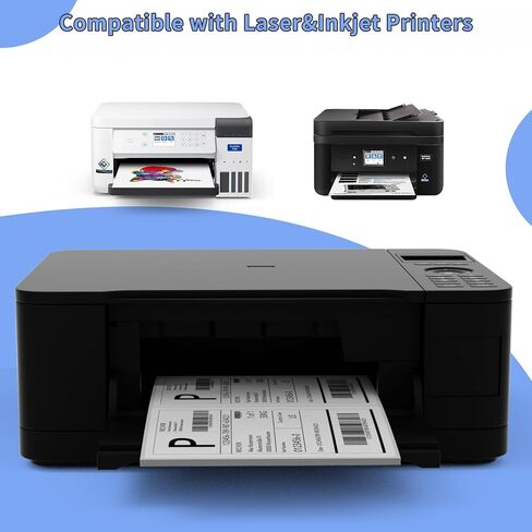 Full Sheet Shipping Labels, Full Page Labels 8.5" x 11", FungLam Shipping Labels 8.5"x 11" for Laser&Inkjet Printers, 8.5" x 11" Adhesive Shipping Label Srickers, 50 Labels. in Kuwait