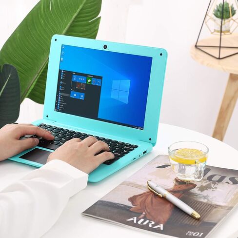 كمبيوتر محمول صغير يعمل بنظام Windows 10 مقاس 10 بوصة وسعة 32 جيجابايت رفيع للغاية وخفيف الوزن ووحدة معالجة مركزية رباعية النواة وكمبيوتر HDMI وواي فاي USB وNetflix YouTube (وردي) in Kuwait