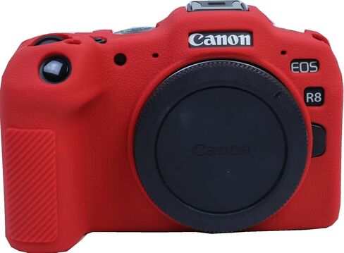 R8 Case, BMAOLLONGB Fullbody Ultra-Thin Lightweight Rubber Soft Silicone Housing Case Bag Cover for Canon Eos R8 (Red) in Kuwait