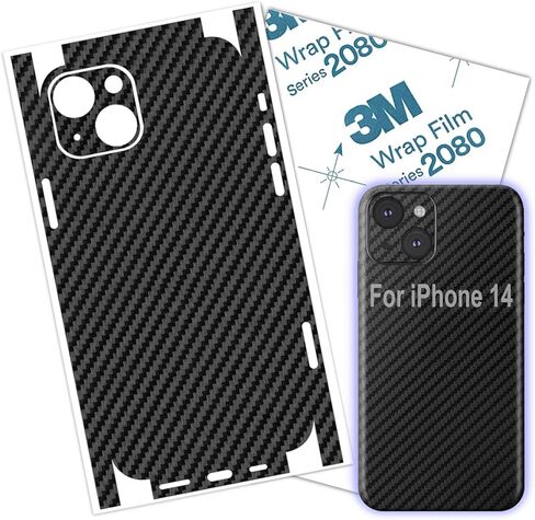 غلاف حماية لجهاز iPhone 12 من ألياف الكربون 3M للظهر والحدود (ألياف الكربون) in Kuwait
