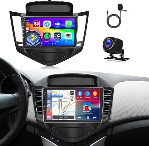 2G+64G for Chevrolet Chevy Cruze 2009-2014 Android 13 Radio Dash Kit with Wireless Carplay&Android Auto, 9 Inch Touch Screen Stereo with GPS WiFi USB EQ SWC Mic Backup Camera in Saudi Arabia