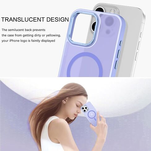 حافظة BENTOBEN لهاتف iPhone 16 Pro المغناطيسي، [متوافقة مع MagSafe] حافظة هاتف واقية شفافة غير لامعة مضادة للصدمات ومضادة لبصمات الأصابع للنساء والرجال لهاتف iPhone 16 Pro 6.3 بوصة، أسود in Saudi Arabia