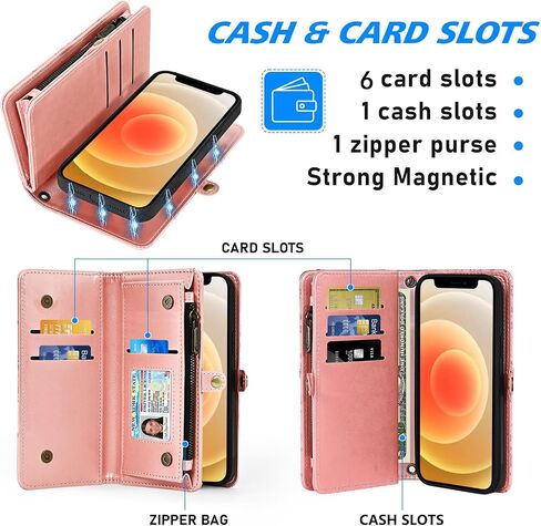 حافظة هاتف Asuwish لهاتف iPhone 12 Mini 5.4 بسحاب وغطاء خلوي قابل للفصل مع واقي شاشة من الزجاج المقسى وحزام فتحة حامل بطاقة زهرة iPhone12mini 5G i 12s iPhone12 12mini للنساء والفتيات باللون الأزرق in Saudi Arabia