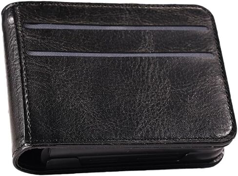Business Wallet Case for Samsung Galaxy Z Flip 3 5G with Card Holder, Premium PU Leather Phone Cover Case for Samsung Galaxy Z Flip 3 (Black_Horizontal) in Saudi Arabia