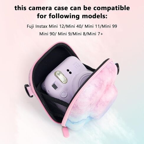 حافظة MUZIRI KINOKOO صلبة من مادة EVA لكاميرا Fuji Instax Mini 12/99/40/11/8/9/7+/Liplay، حقيبة تخزين واقية لكاميرا Instax Mini الفورية - مع حزام كتف - أسود in Saudi Arabia