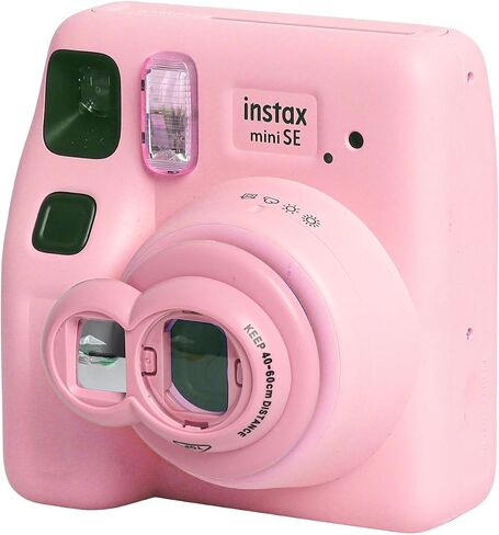 Selfie Mirror for Instax Mini SE/Mini 7+, Self-Portrait Selfie Mirror Close Up Lens Accessories Compatible with Fujifilm Instax Mini SE/7+/7s/9/8+/8 Instant Cameras - Pink in Kuwait