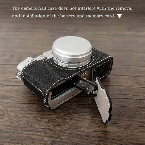 X100VI Case,PU Leather Camera Half Case Compatible with Fujifilm X100VI Digital Camera - Black in Saudi Arabia