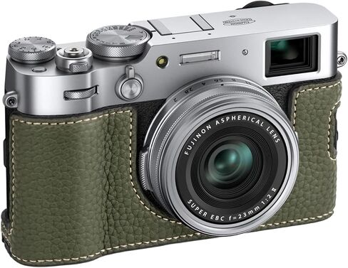 X100VI Case,PU Leather Camera Half Case Compatible with Fujifilm X100VI Digital Camera - Black in Saudi Arabia