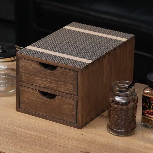 Coffee Pod Holders 1-Layer 1-Drawer Dark Brown (CF1D1C-DK) in Saudi Arabia