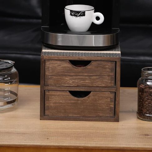 Coffee Pod Holders 1-Layer 1-Drawer Dark Brown (CF1D1C-DK) in Saudi Arabia