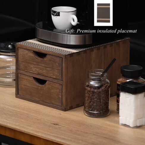 Coffee Pod Holders 1-Layer 1-Drawer Dark Brown (CF1D1C-DK) in Saudi Arabia