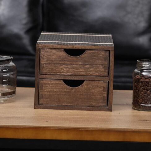 Coffee Pod Holders 1-Layer 1-Drawer Dark Brown (CF1D1C-DK) in Saudi Arabia