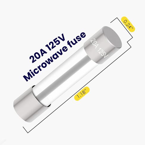 20A 125V Microwave Fuse Blow Glass Fuses Replacement for GE Frigidaire Hotpoint Microwave Replacement Models WB27X11138 5304509451 5304464087 5304488359 AP5648907 PS5136235(Pack of 5Pcs) in Saudi Arabia