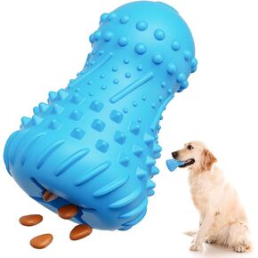 Chew Toys -Cone Shape Dog Toys for Aggressive Chewers，Durable Natural Rubber， Multifunctional Teeth Cleaning and Gum Massage(Green)