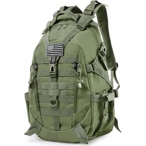 Tactical Motorcycle Backpack Military Molle Bag EDC Rucksack Hiking Daypacks for Cycling Camping Trekking Hunting Traveling with Reflective Straps (Cp Camo)
