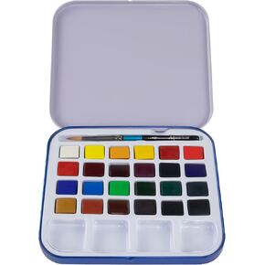 مجموعة ألوان مائية للسفر من Daler Rowney Aquafine مكونة من 12 قطعة - مجموعة ألوان مائية لورق الألوان المائية والمزيد - مجموعة ألوان مائية للفنانين والطلاب - طلاء ألوان مائية لجميع مستويات المهارة in Kuwait