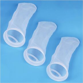 ZCONIEY Filter Socks 180 Micron 4 Inch Opening x 14 Inch Long Aquarium Nylon Filter Bags Felt Filter 3Pack