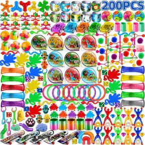 Amy&Benton 200PCS Goodie Bag Fillers Party Favors for Kids Birthday Pinata Filler Toy Assortment Prizes for Kids Classroom Rewards