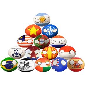 15pcs Country Ball Plushies Countryballs Plushies Plush Charm Country Balls for The Gift of Children （4in）