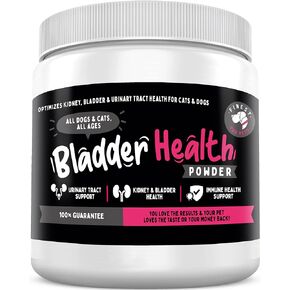 Bladder, Kidney & Urinary Tract Powder for Cats & Dogs. Cranberry, D Mannose, Turmeric, Organic Astragalus & Antioxidants Help Prevent UTI’s and Support Immune System. Made in USA. 120 Scoops