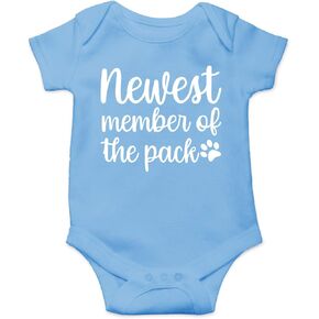 Newest Member of The Pack - Funny Cute Infant Creeper, One-Piece Baby Bodysuit
