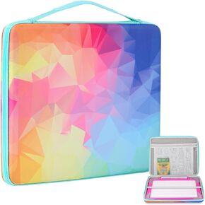 حقيبة حمل صلبة من Hearoo للوحة التتبع المضيئة من كرايولا، حقيبة تخزين للسفر لأجهزة الكمبيوتر المحمول مع جيوب شبكية (ملونة) in Kuwait