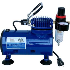 Paasche D500SR 1/5 HP Compressor with Auto Shutoff, Regulator and Moisture Trap Blue