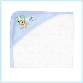 COTTON STUFF Boys Newborn 100% Cotton Receiving Swaddle Blanket with Hat (Boy’s Kindness Collection)