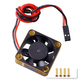 RC Motor Cooling Heatsink 28000RPM RC ESC Cooling Fan for RC Car 1/8 1/10 1/12 Scale 540 550 Brushless Motor (Gold-Black)