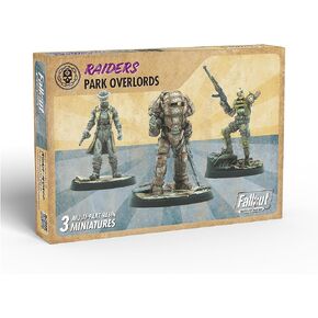 Modiphius: Fallout: Wasteland Warfare - Raiders Overlords - 3 Figures, Nuka World Wave, 32mm Multi-Part Resin Unpainted Miniatures, RPG, Scenic Bases