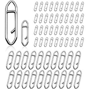 80 قطعة من مشابك الصيد المصنوعة من الفولاذ المقاوم للصدأ بقوة مشبك سريع وسرعة التغيير السريع، مشبك سرعة من الفولاذ المقاوم للصدأ عالي القوة لطعم الصيد والتغيير السريع in Kuwait