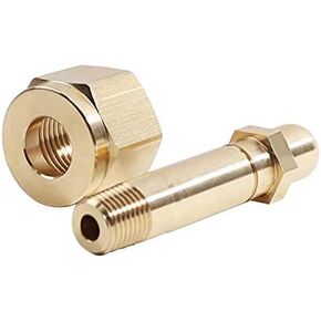 Universal CGA320 / CGA347 / CGA540 / CGA580 / CGA580 to CGA320 Air Cylinder Regulator Inlet Nut & Nipple Adapter Fittings (CGA320 to CGA580 Inlet Nut & Nipple)