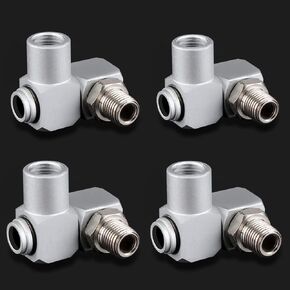 Air Tool Swivel Fitting 4Pcs 1/4 Inch NPT Industrial Swivel 360 Degree Swivel Air Hose Connector Portable Air Tool Adapter