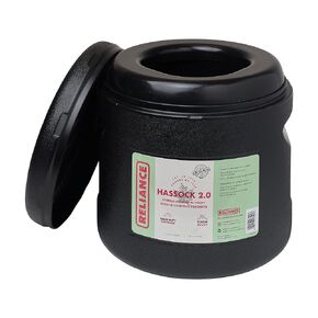 RELIANCE Products Hassock 2.0 Portable Toilet, Black, 4 Gallon