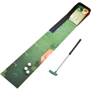 Kids Golf Set - Electronic Mini Golf Set including Kids Extendable Golf Club Toy Putter, 3 Plastic Golf Balls, 72" Interactive Putting Mat with Light-Up & Musical Scoring Holes, for Children Age 5+