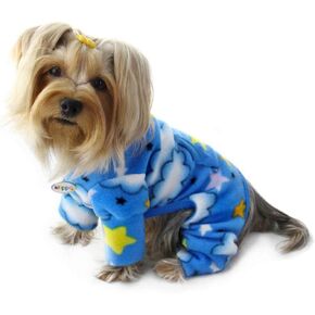 Dog/Puppy Blush of Love Fleece Turtleneck Pajamas/Bodysuit/Loungewear/Coverall/Jumper/Romper for Small Breeds (S)