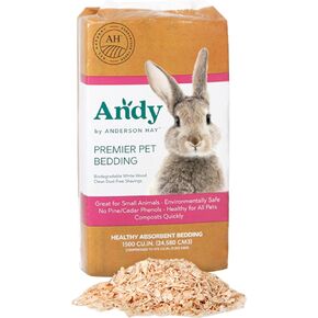Andy White Wood Shavings Bedding, Premium Pet Bedding for Hamster, Rabbit & Small Pets, 5.5 lb
