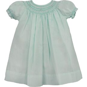 Baby Girls' Bishop Smocked Daygown with Pearls, 24 Months, Mint