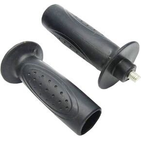 2Pcs M8 Thread Dia Black Hard Plastic Angle Grinder Replacement Side Handle
