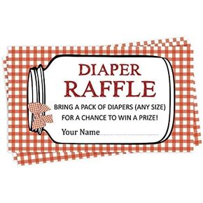 Inkdotpot Set Of 30 BBQ Baby Shower Invitations-Diaper Raffle Tickets And Baby Shower Book Request Cards Gender Neutral Invites Its A Boy Its A Girl